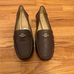 Coach Dark Brown Leather Loafers
